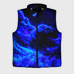 Мужской жилет Синий густой дым - inferno blue, цвет: 3D-светло-серый