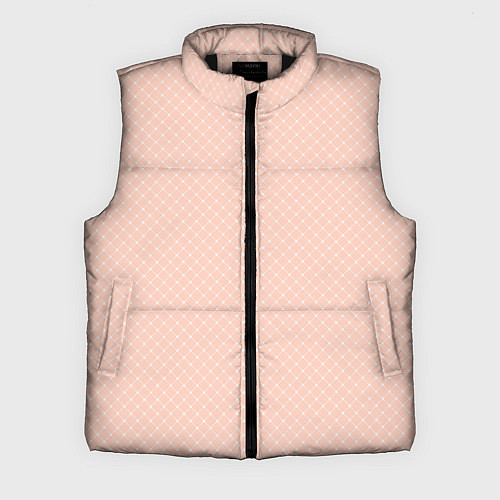 Мужской жилет Светлый персиковый паттерн сеточка / 3D-Черный – фото 1