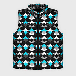 Мужской жилет Синий с черным и белым геометрический узор