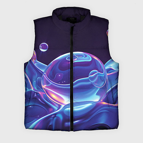 Мужской жилет Космические мыльные пузыри / 3D-Черный – фото 1