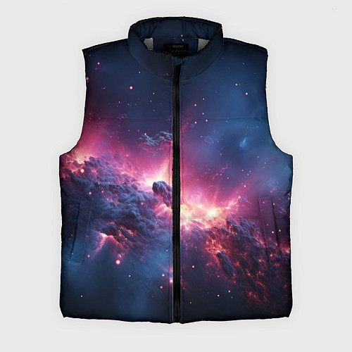 Мужской жилет Взрыв в космосе / 3D-Светло-серый – фото 1