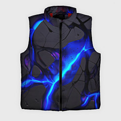 Мужской жилет Темный синий неон из разлома плит