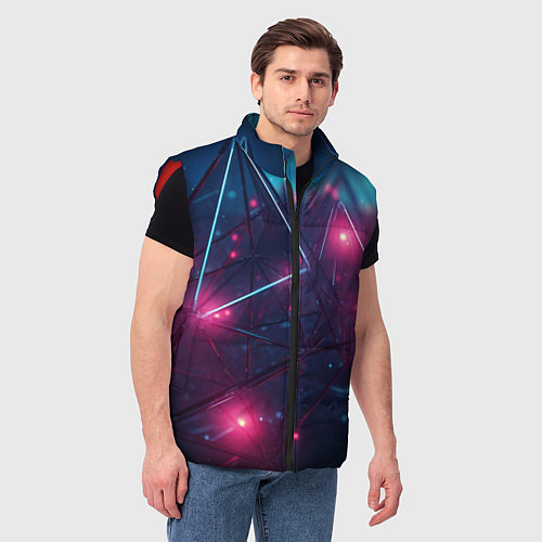 Мужской жилет Конструкция с ярким свечением / 3D-Красный – фото 3