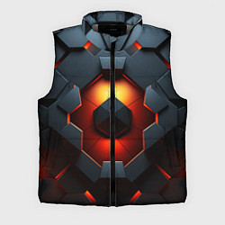 Мужской жилет Конструкция из объемных оранжевых плит, цвет: 3D-светло-серый