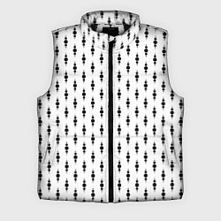 Мужской жилет Белый в чёрный горошек узором