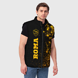 Мужской жилет Roma - gold gradient по-вертикали, цвет: 3D-черный — фото 2