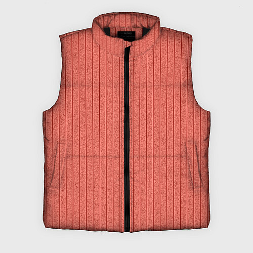 Мужской жилет Тёмный коралловый полосатый / 3D-Черный – фото 1