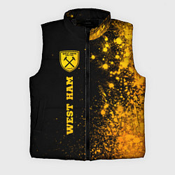 Мужской жилет West Ham - gold gradient по-вертикали, цвет: 3D-черный