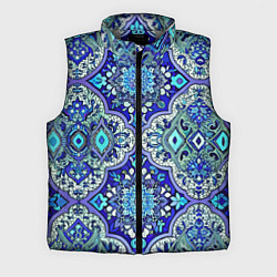 Мужской жилет Сине - голубые узоры, цвет: 3D-светло-серый