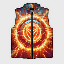 Мужской жилет Наэлектризованная кибер поверхность - нейросеть, цвет: 3D-светло-серый