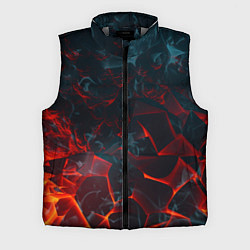 Мужской жилет Темная абстракция с разломом красных плит