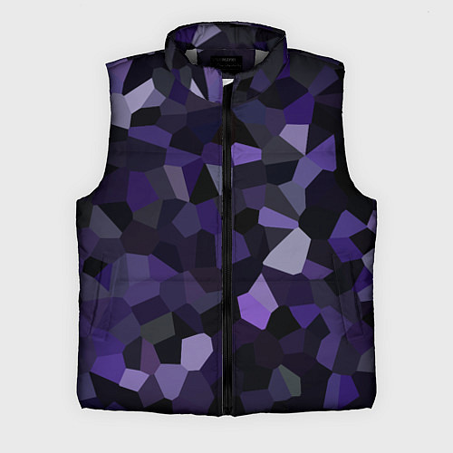 Мужской жилет Кристаллизация темно-фиолетового / 3D-Светло-серый – фото 1