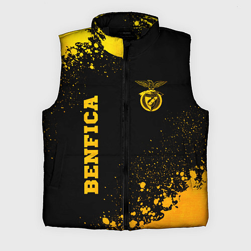 Мужской жилет Benfica - gold gradient вертикально / 3D-Черный – фото 1