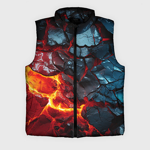 Мужской жилет Темная огненная плитка / 3D-Черный – фото 1