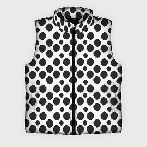 Мужской жилет Гороховый тренд черный на белом фоне / 3D-Черный – фото 1