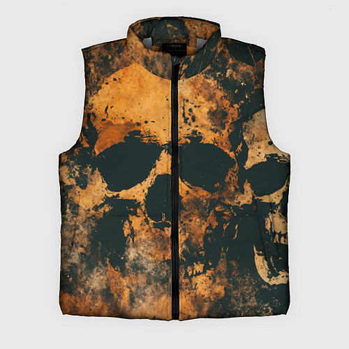 Мужской жилет Гранжевые черепа / 3D-Светло-серый – фото 1