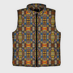 Мужской жилет Абстрактные африканские совы, цвет: 3D-черный