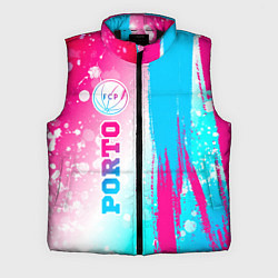 Мужской жилет Porto neon gradient style по-вертикали, цвет: 3D-черный