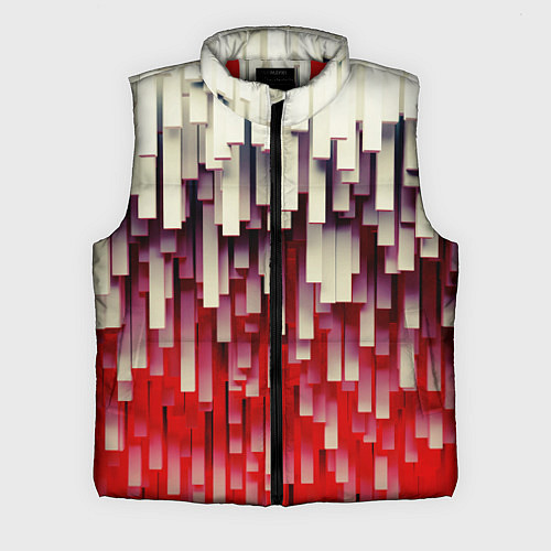 Мужской жилет Блоки-сталактиты с красной подсветкой / 3D-Красный – фото 1