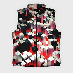 Мужской жилет Черно-белые блоки в красном тумане