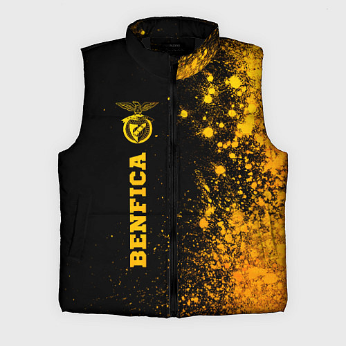 Мужской жилет Benfica - gold gradient по-вертикали / 3D-Черный – фото 1