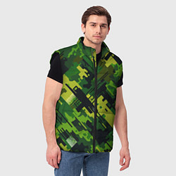 Мужской жилет Camouflage - pattern ai art, цвет: 3D-черный — фото 2