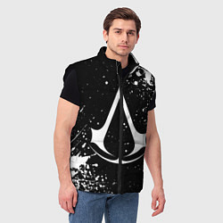 Мужской жилет White logo of assasin, цвет: 3D-черный — фото 2