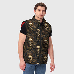Мужской жилет Черепа и узоры лакшери, цвет: 3D-красный — фото 2