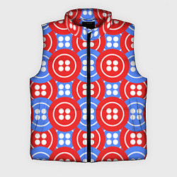 Мужской жилет Красные и синие пуговицы