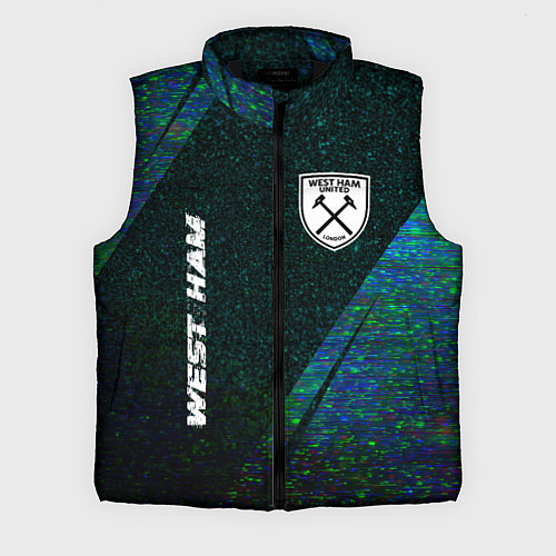 Мужской жилет West Ham glitch blue / 3D-Черный – фото 1