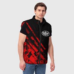 Мужской жилет FAW sport grunge, цвет: 3D-красный — фото 2