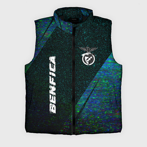Мужской жилет Benfica glitch blue / 3D-Черный – фото 1