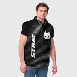Мужской жилет Stray metal game lines, цвет: 3D-черный — фото 2