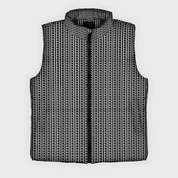 Мужской жилет Чёрно-белый полосы в горошек