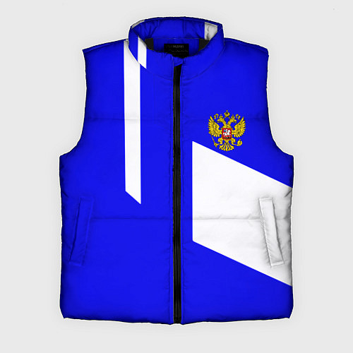 Мужской жилет Россия спортивный стиль / 3D-Черный – фото 1