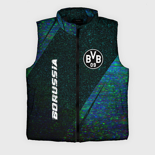 Мужской жилет Borussia glitch blue / 3D-Черный – фото 1