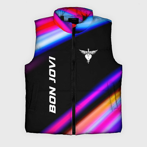 Мужской жилет Bon Jovi neon rock lights / 3D-Черный – фото 1