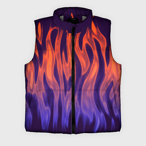 Мужской жилет Сиреневое пламя / 3D-Светло-серый – фото 1