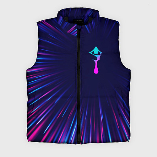 Мужской жилет Hellsing neon blast lines / 3D-Черный – фото 1