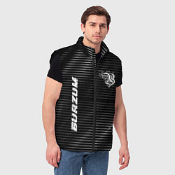 Мужской жилет Burzum metal rock lines, цвет: 3D-черный — фото 2