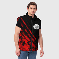 Мужской жилет Daewoo sport grunge, цвет: 3D-красный — фото 2