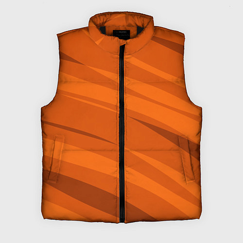 Мужской жилет Тёмный оранжевый полосами / 3D-Черный – фото 1
