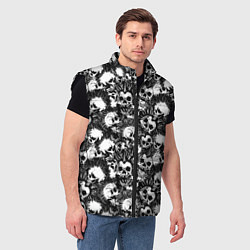 Мужской жилет Панк черепа, цвет: 3D-черный — фото 2