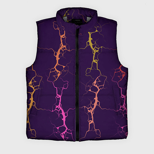 Мужской жилет Молнии на пурпурном / 3D-Светло-серый – фото 1
