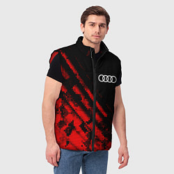 Мужской жилет Audi sport grunge, цвет: 3D-красный — фото 2