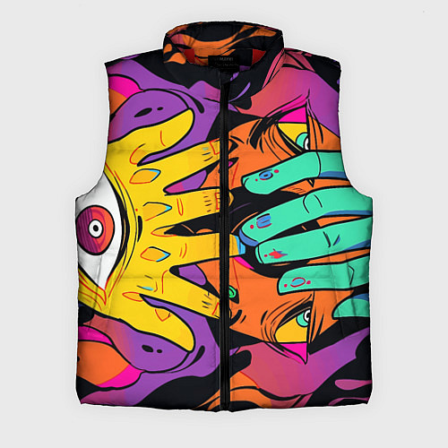Мужской жилет Психоделические руки / 3D-Красный – фото 1