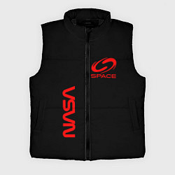 Мужской жилет Nasa space red logo, цвет: 3D-черный