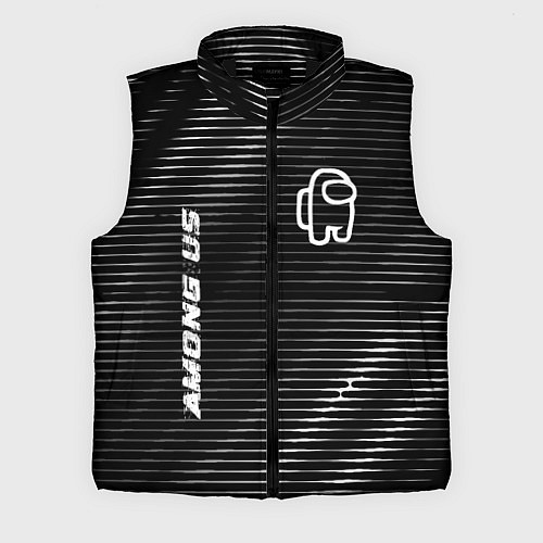 Мужской жилет Among Us metal game lines / 3D-Черный – фото 1