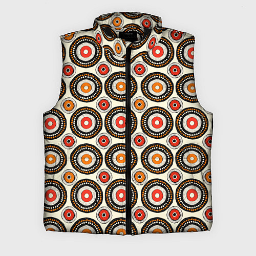 Мужской жилет Африканские узоры круг / 3D-Черный – фото 1