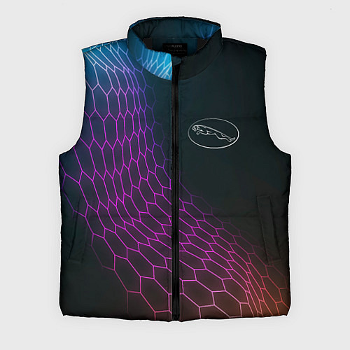 Мужской жилет Jaguar neon hexagon / 3D-Черный – фото 1